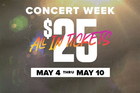 live nation concert week $25